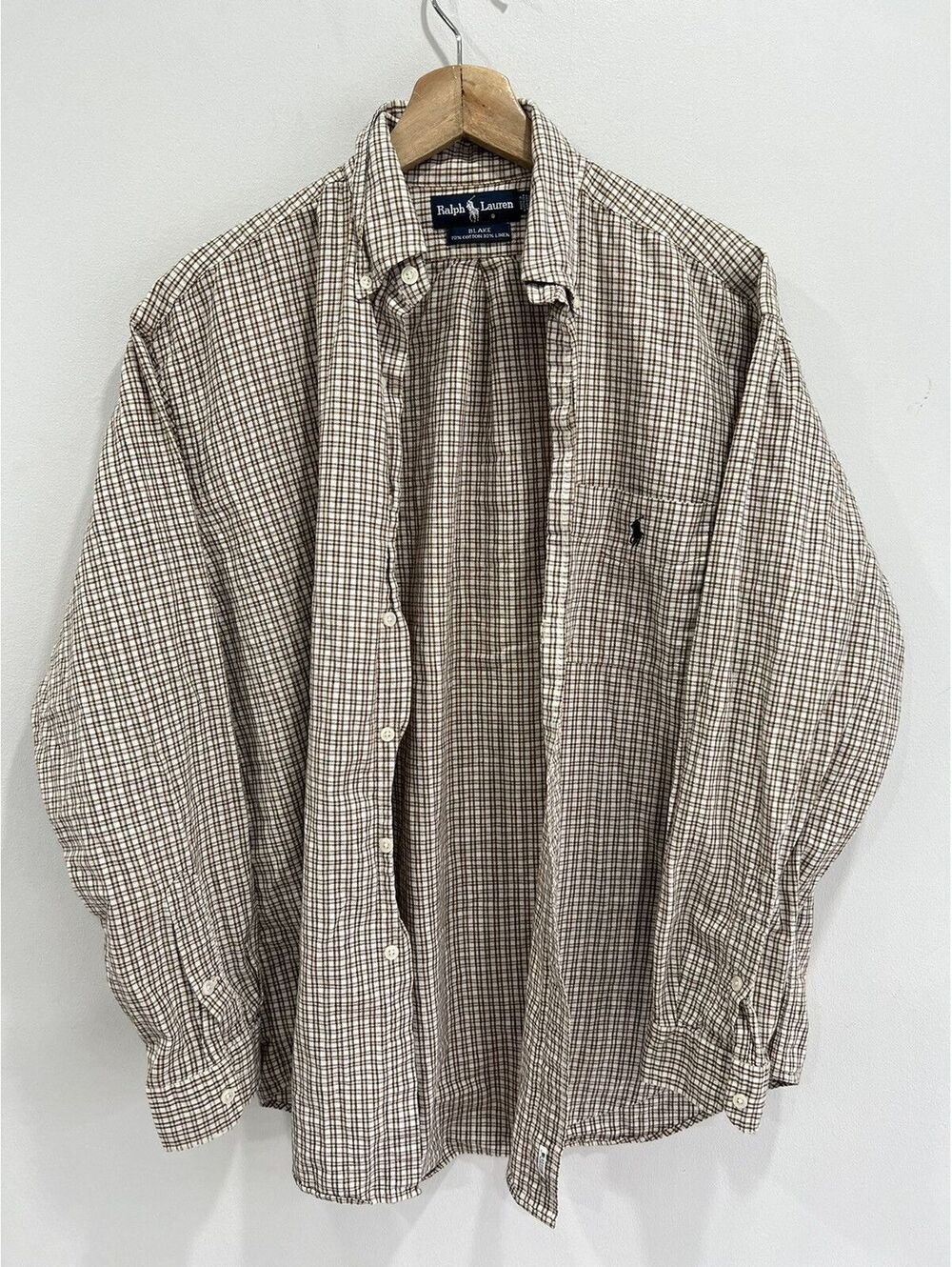 Vintage Ralph Lauren Polo Button Up Shirt Checkered blake
